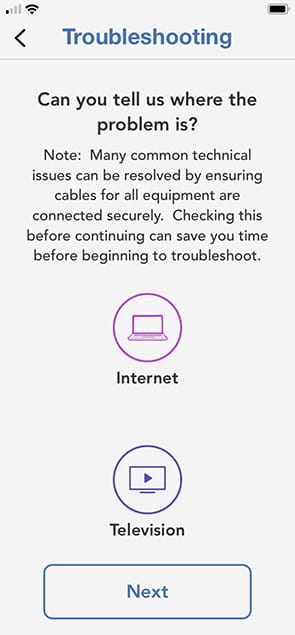Troubleshooting from the MyFrontier App