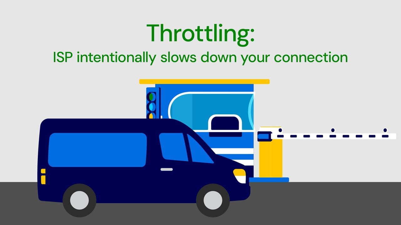 Person runs internet speed test from desktop computer