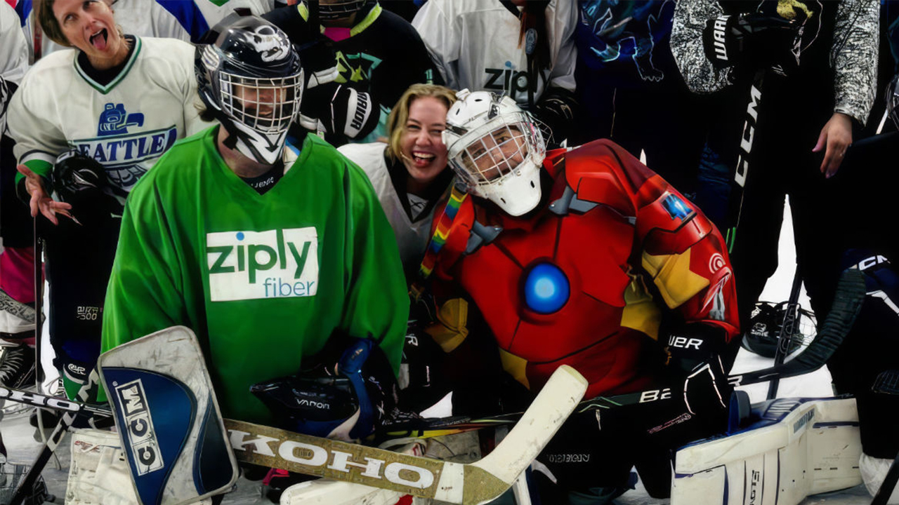 Ziply Fiber sponsored player in a branded jersey