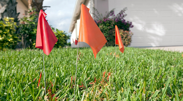 3 orange flags