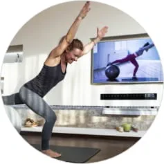 Follow a workout from wherever you want in the house