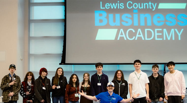 students at Lewis County Business Academy