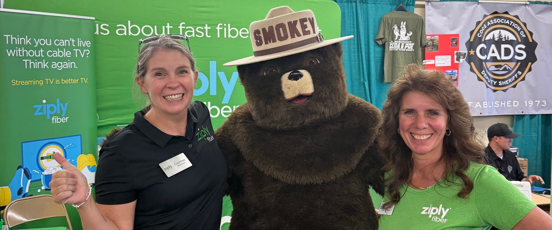 Smokey the Bear and ZIply FIber