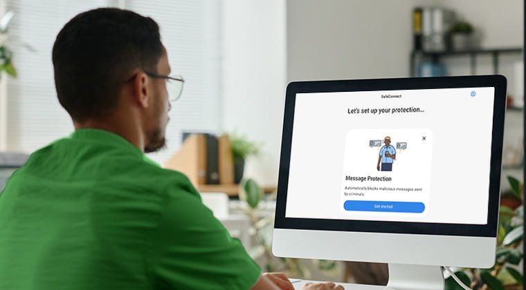 Person using Ziply Fiber SafeConnect