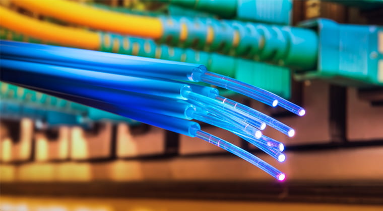 Fiber-optic technology provides fast and reliable connectivity