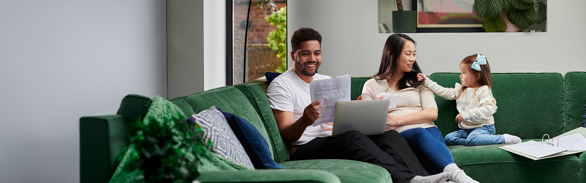 Family enjoying fast fiber internet 