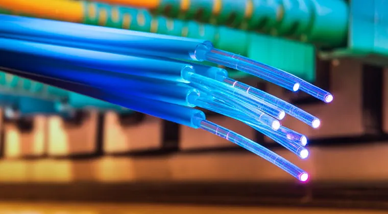 Fiber-optic cables deliver seamless home-phone connections. 