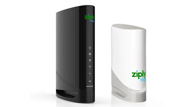 Ziply Fiber WiFi 6 router and extender optimized for Fiber 100 and Fiber 300 speeds