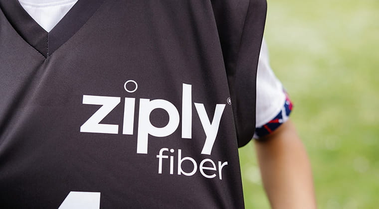 Ziply Fiber sponsorship jersey